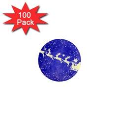 Santa-claus-with-reindeer 1  Mini Magnets (100 Pack)  by nateshop