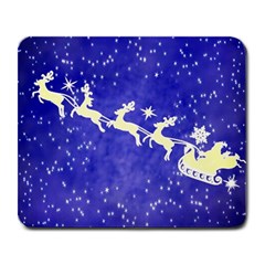 Santa-claus-with-reindeer Large Mousepads by nateshop