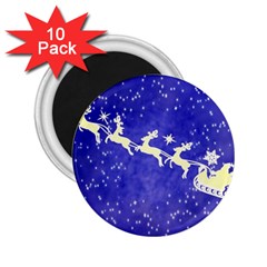 Santa-claus-with-reindeer 2 25  Magnets (10 Pack)  by nateshop