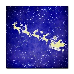 Santa-claus-with-reindeer Face Towel by nateshop