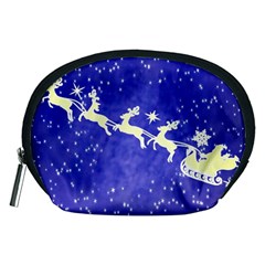 Santa-claus-with-reindeer Accessory Pouch (medium) by nateshop