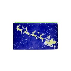 Santa-claus-with-reindeer Cosmetic Bag (xs) by nateshop