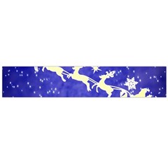 Santa-claus-with-reindeer Large Flano Scarf  by nateshop