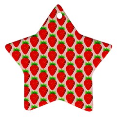 Strawberries Ornament (star) by nateshop