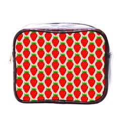 Strawberries Mini Toiletries Bag (one Side)