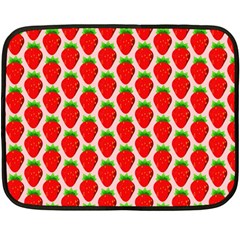 Strawberries Double Sided Fleece Blanket (mini)  by nateshop