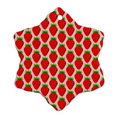 Strawberries Ornament (snowflake) by nateshop