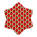 Strawberries Ornament (Snowflake) Front