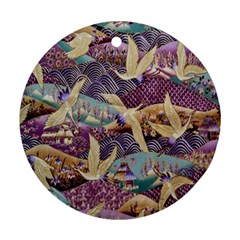 Textile Fabric Pattern Ornament (round) by nateshop
