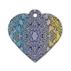 Tile Dog Tag Heart (two Sides) by nateshop