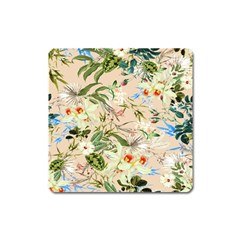 Tropical Fabric Textile Square Magnet by nateshop