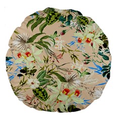 Tropical Fabric Textile Large 18  Premium Round Cushions by nateshop