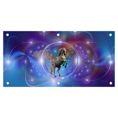 Unicorn Abstract Wave Line Banner And Sign 6  X 3  by Wegoenart