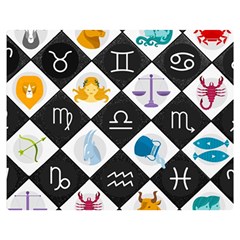 Zodiac Astrology Horoscope Pattern Double Sided Flano Blanket (medium)  by Wegoenart