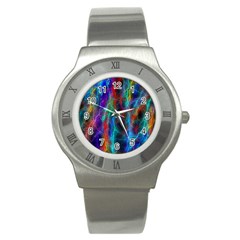 Wizzard Flash Flashes Template Abstract Stainless Steel Watch by Wegoenart