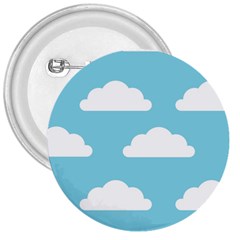 Clouds Blue Pattern 3  Buttons