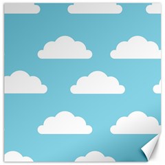 Clouds Blue Pattern Canvas 16  x 16 