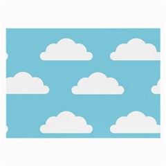 Clouds Blue Pattern Large Glasses Cloth (2 Sides)