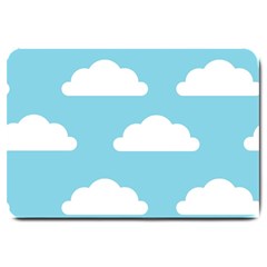 Clouds Blue Pattern Large Doormat 