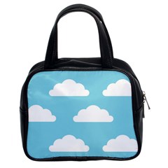 Clouds Blue Pattern Classic Handbag (Two Sides)