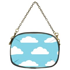 Clouds Blue Pattern Chain Purse (Two Sides)