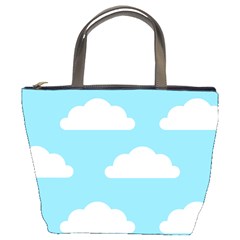 Clouds Blue Pattern Bucket Bag