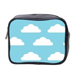 Clouds Blue Pattern Mini Toiletries Bag (Two Sides) Front