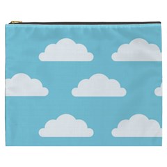 Clouds Blue Pattern Cosmetic Bag (XXXL)