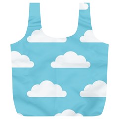 Clouds Blue Pattern Full Print Recycle Bag (XL)