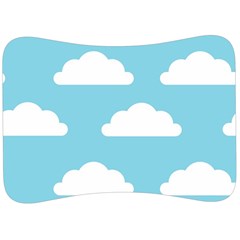 Clouds Blue Pattern Velour Seat Head Rest Cushion