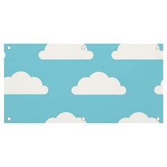 Clouds Blue Pattern Banner and Sign 4  x 2 