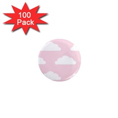 Clouds Pink Pattern   1  Mini Magnets (100 Pack)  by ConteMonfrey