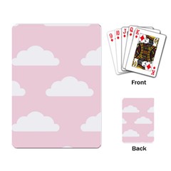 Clouds Pink Pattern   Playing Cards Single Design (rectangle) by ConteMonfrey