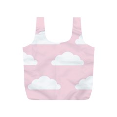 Clouds Pink Pattern   Full Print Recycle Bag (s) by ConteMonfrey