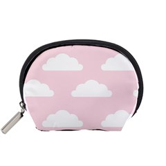 Clouds Pink Pattern   Accessory Pouch (small) by ConteMonfrey
