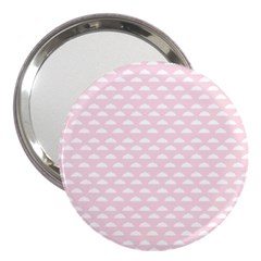 Little Clouds Pattern Pink 3  Handbag Mirrors by ConteMonfrey