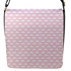 Little Clouds Pattern Pink Flap Closure Messenger Bag (s) by ConteMonfrey