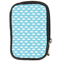 Little Clouds Blue  Compact Camera Leather Case by ConteMonfrey