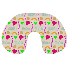 Geometric Shape Pattern Shapes Travel Neck Pillow by Wegoenart