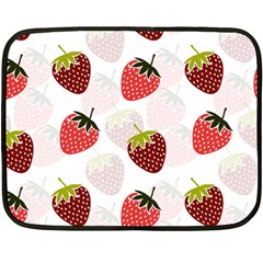 Strawberry Fruit Pattern Background Double Sided Fleece Blanket (mini)  by Wegoenart