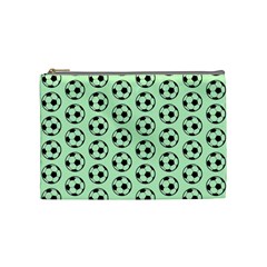 Pattern Ball Soccer Background Cosmetic Bag (medium) by Wegoenart