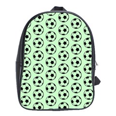 Pattern Ball Soccer Background School Bag (large) by Wegoenart