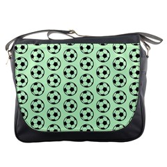 Pattern Ball Soccer Background Messenger Bag by Wegoenart