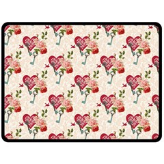 Key To The Heart Double Sided Fleece Blanket (large)  by ConteMonfrey