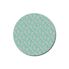Contrasting Leaves Rubber Coaster (round) by ConteMonfrey