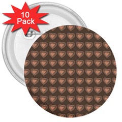 Sweet Hearts  Candy Vibes 3  Buttons (10 Pack)  by ConteMonfrey