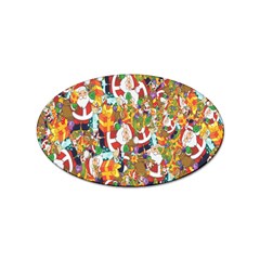 Background-santaclaus-gift-christmas Sticker Oval (100 Pack)