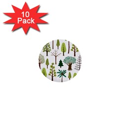 Chrismas Tree Greeen  1  Mini Buttons (10 Pack)  by nateshop