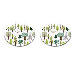 Chrismas Tree Greeen  Cufflinks (oval) by nateshop