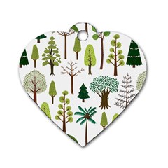 Chrismas Tree Greeen  Dog Tag Heart (one Side) by nateshop